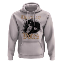 This Cat Lady Votes Hoodie Black Cat For Harris This Cat Lady Votes Vintage Roses - Wonder Print Shop
