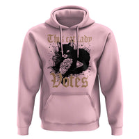 This Cat Lady Votes Hoodie Black Cat For Harris This Cat Lady Votes Vintage Roses - Wonder Print Shop