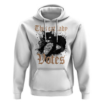 This Cat Lady Votes Hoodie Black Cat For Harris This Cat Lady Votes Vintage Roses - Wonder Print Shop