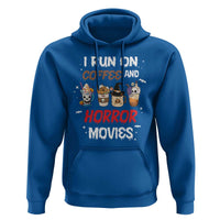 Funny Halloween Hoodie I Run On Coffee And Horror Movies Pumpkin Witch Hat