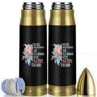 Native American Bullet Tumbler Never Underestimate An Old Woman With Native Blood Dreamcatcher - Wonder Print Shop