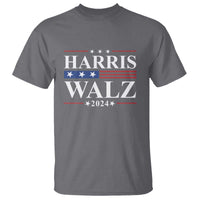 Harris Walz 2024 T Shirt President Election Campaign American Flag - Wonder Print Shop