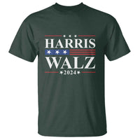 Harris Walz 2024 T Shirt President Election Campaign American Flag - Wonder Print Shop