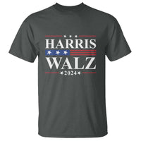 Harris Walz 2024 T Shirt President Election Campaign American Flag - Wonder Print Shop