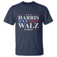 Harris Walz 2024 T Shirt President Election Campaign American Flag - Wonder Print Shop