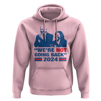 Harris Walz Hoodie We're Not Going Back 2024 American Flag - Wonder Print Shop
