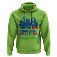 Harris Walz Hoodie We're Not Going Back 2024 American Flag - Wonder Print Shop