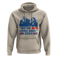 Harris Walz Hoodie We're Not Going Back 2024 American Flag - Wonder Print Shop