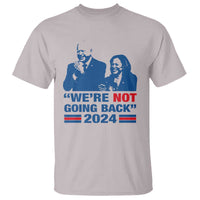 Harris Walz T Shirt We're Not Going Back 2024 American Flag - Wonder Print Shop