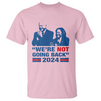 Harris Walz T Shirt We're Not Going Back 2024 American Flag - Wonder Print Shop