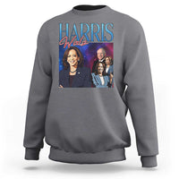 Harris Walz Supporter Sweatshirt Presidential Election Pearls US Flag - Wonder Print Shop
