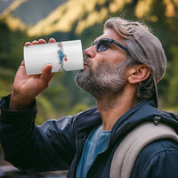 Trout Fly Fish Nature Montane Forest Fishing Camping 4 in 1 Can Cooler Tumbler - Wonder Print Shop