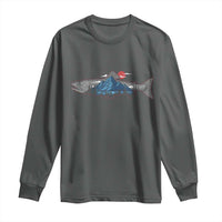 Trout Fly Fish Nature Montane Forest Fishing Camping Long Sleeve Shirt - Wonder Print Shop