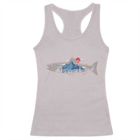 Trout Fly Fish Nature Montane Forest Fishing Camping Racerback Tank Top - Wonder Print Shop
