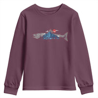 Trout Fly Fish Nature Montane Forest Fishing Camping Youth Sweatshirt - Wonder Print Shop