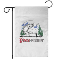 Gone Fishing Garden Flag Trout Fishing Lover Montane Forest - Wonder Print Shop
