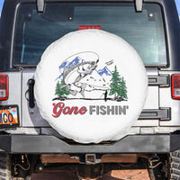 Gone Fishing Spare Tire Cover Trout Fishing Lover Montane Forest - Wonder Print Shop