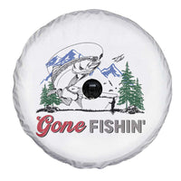 Gone Fishing Spare Tire Cover Trout Fishing Lover Montane Forest - Wonder Print Shop