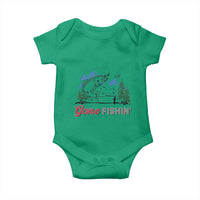 Gone Fishing Baby Onesie Trout Fishing Lover Montane Forest - Wonder Print Shop