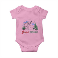Gone Fishing Baby Onesie Trout Fishing Lover Montane Forest - Wonder Print Shop