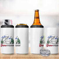 Gone Fishing 4 in 1 Can Cooler Tumbler Trout Fishing Lover Montane Forest - Wonder Print Shop