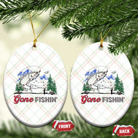 Gone Fishing Ceramic Ornament Trout Fishing Lover Montane Forest - Wonder Print Shop