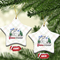 Gone Fishing Ceramic Ornament Trout Fishing Lover Montane Forest - Wonder Print Shop