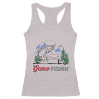 Gone Fishing Racerback Tank Top Trout Fishing Lover Montane Forest - Wonder Print Shop
