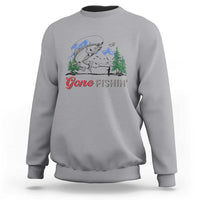 Gone Fishing Sweatshirt Trout Fishing Lover Montane Forest - Wonder Print Shop