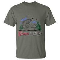 Gone Fishing T Shirt Trout Fishing Lover Montane Forest - Wonder Print Shop