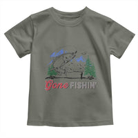 Gone Fishing Toddler T Shirt Trout Fishing Lover Montane Forest - Wonder Print Shop