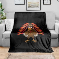 Thanksgiving Ice Hockey Throw Blanket Turkey Pilgrim Hat Fall Season - Wonder Print Shop