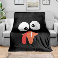 Funny Thanksgiving Throw Blanket Silly Turkey Autumn Season - Wonder Print Shop