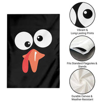 Funny Thanksgiving Garden Flag Silly Turkey Autumn Season - Wonder Print Shop