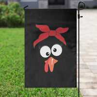 Funny Thanksgiving Garden Flag Silly Turkey Autumn Season Hens Ribbon - Wonder Print Shop