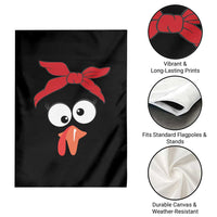Funny Thanksgiving Garden Flag Silly Turkey Autumn Season Hens Ribbon - Wonder Print Shop