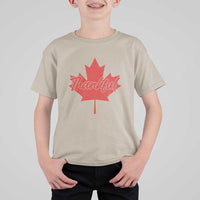 Thanksgiving Day T Shirt For Kid Thankful Vintage Maple Leaf Canada - Wonder Print Shop