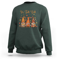 Autumn Season Sweatshirt It's Fall Y'all Gnomies Thanksgiving Maple Leaf - Wonder Print Shop