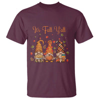 Autumn Season T Shirt It's Fall Y'all Gnomies Thanksgiving Maple Leaf - Wonder Print Shop