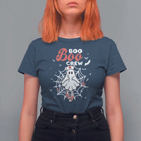 Halloween Nurse T Shirt For Women Boo Boo Crew Cute Ghost Nursing - Wonder Print Shop