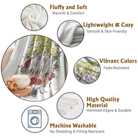 Halloween Bachelorette Party Throw Blanket Bride's Boo Crew Ghost Vintage Flower - Wonder Print Shop