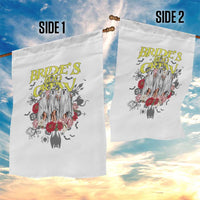 Halloween Bachelorette Party Garden Flag Bride's Boo Crew Ghost Vintage Flower - Wonder Print Shop