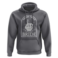 Funny Wedding Halloween Hoodie Fucking Finally Bride Skeleton Rings Bachelorette Party - Wonder Print Shop