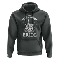 Funny Wedding Halloween Hoodie Fucking Finally Bride Skeleton Rings Bachelorette Party - Wonder Print Shop