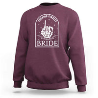 Funny Wedding Halloween Sweatshirt Fucking Finally Bride Skeleton Rings Bachelorette Party - Wonder Print Shop