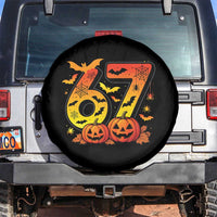 Funny 67 Halloween Spare Tire Cover Spooky Six Seven Meme Gen Alpha Slang - Wonder Print Shop
