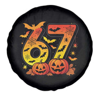 Funny 67 Halloween Spare Tire Cover Spooky Six Seven Meme Gen Alpha Slang - Wonder Print Shop