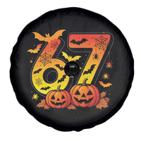 Funny 67 Halloween Spare Tire Cover Spooky Six Seven Meme Gen Alpha Slang - Wonder Print Shop