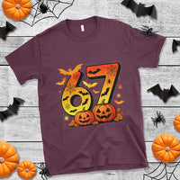 Funny 67 Halloween T Shirt Spooky Six Seven Meme Gen Alpha Slang - Wonder Print Shop