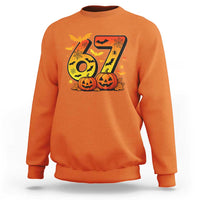 Funny 67 Halloween Sweatshirt Spooky Six Seven Meme Gen Alpha Slang - Wonder Print Shop